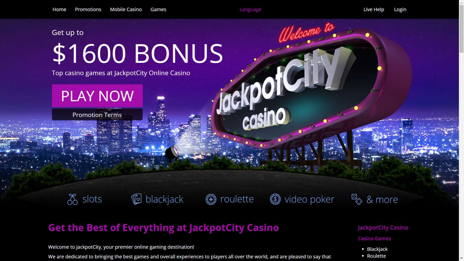Casino jackpot city online
